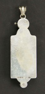 Binocle folding pendant, silver (435)