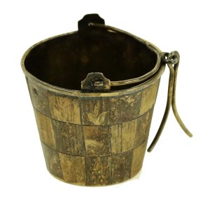 Bucket-shaped strainer, Russia early 20th century. (455)