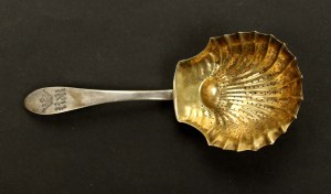 Shell spoon, sterling silver (655)