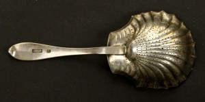 Shell spoon, sterling silver (655)