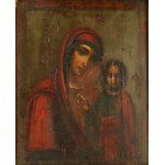 Ikona Matka Boska z Jezusem k. XIX w. w złoconej ramie (742)