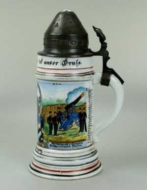 Commemorative beer mug of a German cannoneer, 1905 (903)