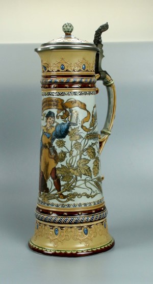 Wine jug, Germany, Mettlach, 1894 (908)