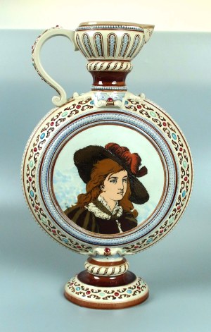 Wine jug, Germany, Mettlach, 1884 (910)