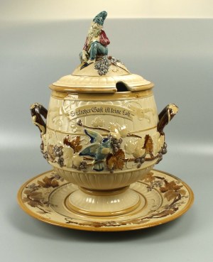 Punch dish with base, Germany, Mettlach, 1914. (911)