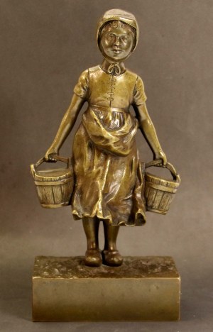 Girl with Buckets, Julius Paul Schmidt-Felling (1835 - 1920), Germany (830)