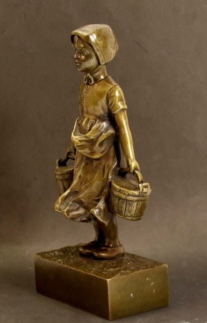 Girl with Buckets, Julius Paul Schmidt-Felling (1835 - 1920), Germany (830)