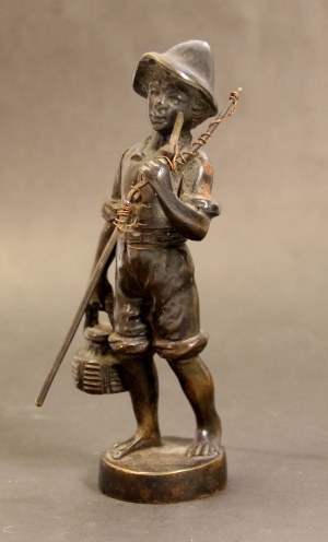 Boy with fishing rod, bronze 1891 (831)