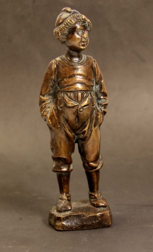 Boy in cap, bronze, France, 1890 (832)