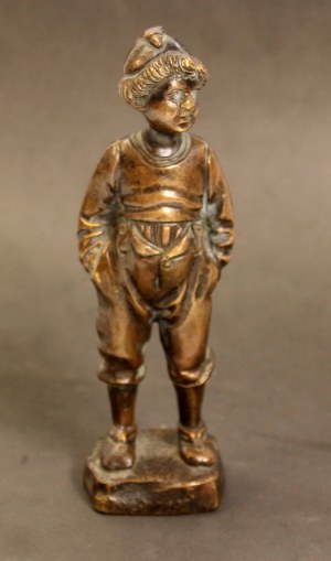 Boy in cap, bronze, France, 1890 (832)