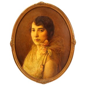 Portrait of a woman in an oval, Poland, 1920s/30s (843)