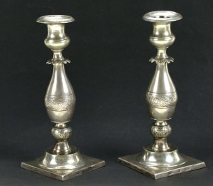 Pair of candlesticks by Johann Fredrick Suck, Kalisz 19th century (311)