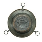 Tarcza heraldyczna polskiego herbu szlacheckiego Groty, XIX w. Brąz (313)