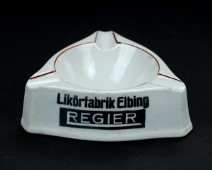 Advertising ashtray of Regier company, Elbląg l. 1930S. Black (324)