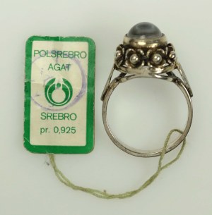 Agate ring with original tag, WARMET - AGAT (114)