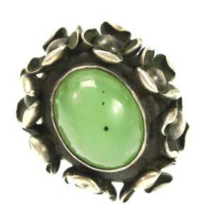 Apple Blossom Ring with Jade, ORNO (119)