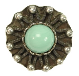 Brooch with blue agate, Jadwiga and Jerzy Zaremski (129)