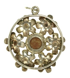 Gray agate pendant, WARMET - AGMET (141)