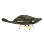 Leaf-shaped brooch with pink agate beads, ORNO (142)