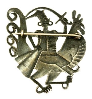 Brooch Twardowski on the Rooster, silver. Henry Grunwald. (165)