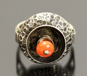 Ring with coral, ZZO Poznan (203)