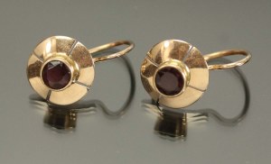 Earrings with garnets, WMS 2 - WARMET. GOLD (214)