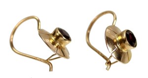 Earrings with garnets, WMS 2 - WARMET. GOLD (214)