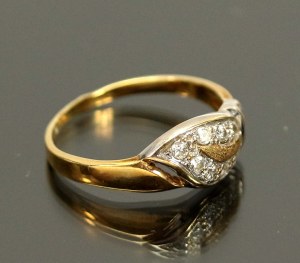 Zirconia ring, A.D. Gold (220)