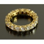Obrączka Eternity z diamentami, złoto. Certyfikat. 3,42 ct (177)