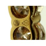 Obrączka Eternity z diamentami, złoto. Certyfikat. 3,42 ct (177)