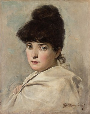 Teodor Chomiński (1858–1904 Nowy York), Portret damy, k. XIX w.