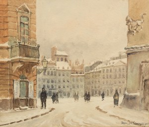 Franciszek Sunderland (1 poł. XX w.), Widok na Stary Rynek w Warszawie