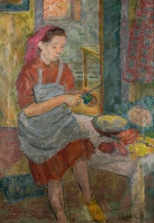 Helena Cygańska-Walicka (1913–1989), Obieranie jarzyn, 1950 r.