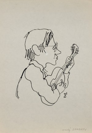 Jerzy Flisak (1930 Warszawa – 2008 tamże), Karykatura Macieja Zembatego