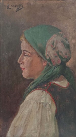 Kasper Żelechowski (1863 Klecza Dolna - 1942 Kraków), Portret góralki