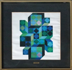 Victor Vasarely (1906 Pécs - 1997 Paryż), Tridim - B (z cyklu W hołdzie sześciokątowi), ok. 1970