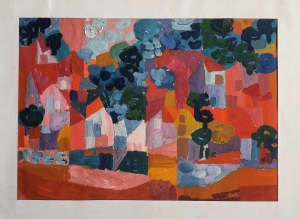 Alfred Kłosowski (1927 Hamburg - 2020 Hamburg), Pejzaż à la Paul Klee, 1956