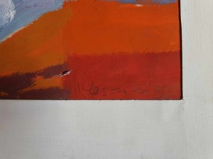 Alfred Kłosowski (1927 Hamburg - 2020 Hamburg), Pejzaż à la Paul Klee, 1956