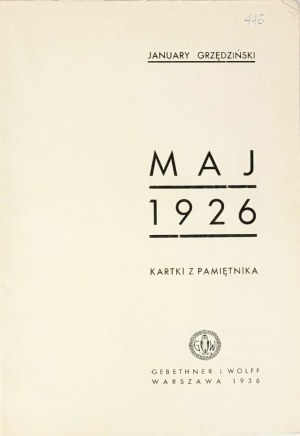 GRZĘDZIŃSKI- MAJ 1926. stránky z deníku. Varšava 1936