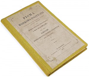 CHRZANOWSKI- PISMA WOJSKOWO- POLITICAL vol.1 1871, art of war