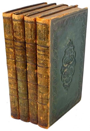 NIEMCEWICZ - COLLEGE OF HISTORICAL MEMORIES O DAWNEJ POLSZCZE 1838 vol. 1-4. unsigned binding by Antoni Oehl