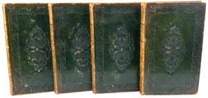 NIEMCEWICZ - COLLEGE OF HISTORICAL MEMORIES O DAWNEJ POLSZCZE 1838 vol. 1-4. unsigned binding by Antoni Oehl