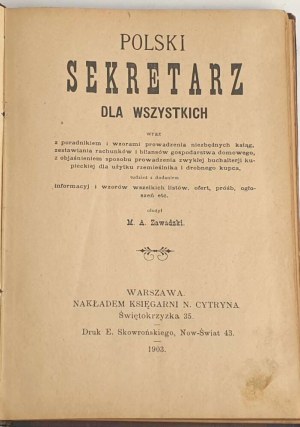 ZAWADZKI- POLSKÝ TAJEMNÍK PRO VŠECHNY 1903