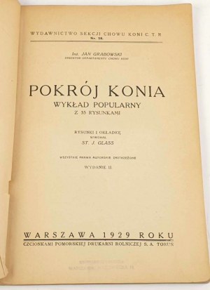 GRABOWSKI- POKRÓJ KONIA [chov koní] ed. 1929.