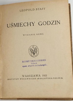STAFF-SMILES OF THE HOURS. Warsaw 1922