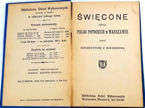 POTOCKI [BONAWENTURA Z KOCHANÓW]- S ŚWIĘCONE CZYLIAŁAC POTOCKICH W WARSZAWIE