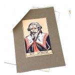 [STRYJEŃSKA ZOFIA]. PANTEON POLSKI. Wg rys. Z. Stryjeńskiej. Druk „Sérigraphie”. T. Wallich. Paryż 1954