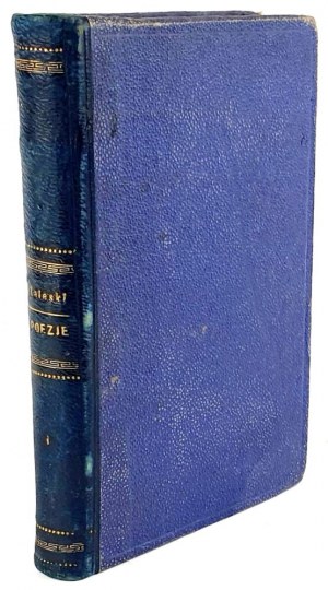 ZALESKI- POEZYE svazek 1 vydaný v roce 1877, polokoženka