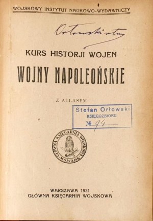 HISTORY OF WARS COURSE. NAPOLEAN WARS with atlas 1921