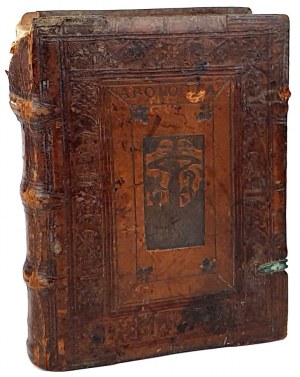 [RENESANSOWA OPRAWA Z WIZERUNKAMI HABSBURGÓW I JAGIELLOŃCZYKÓW] NOWOPOLCZYK - APOLOGIA ALBERTI NOVICAMPIANI. Kraków 1559